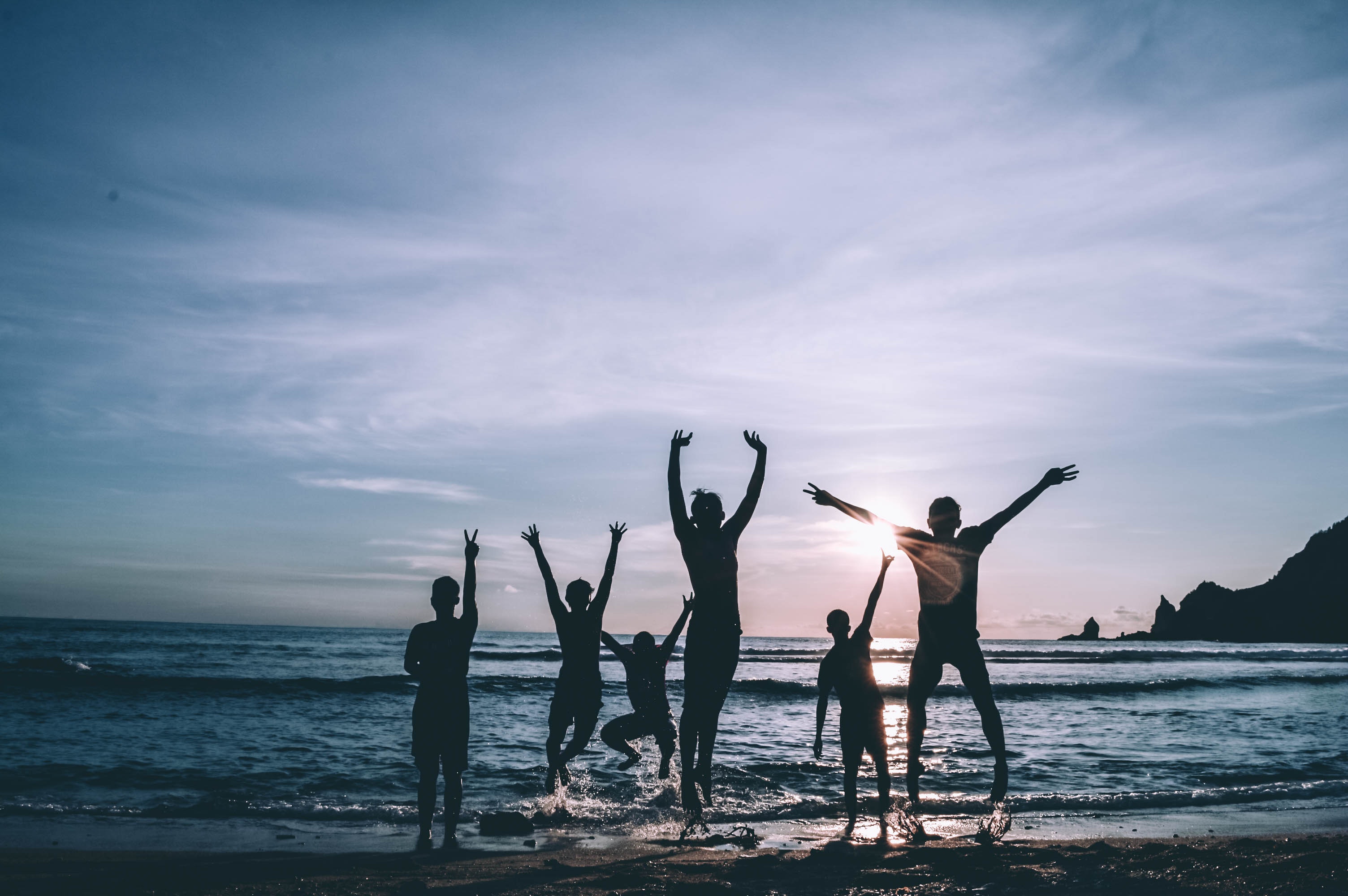 People enjoying the beach